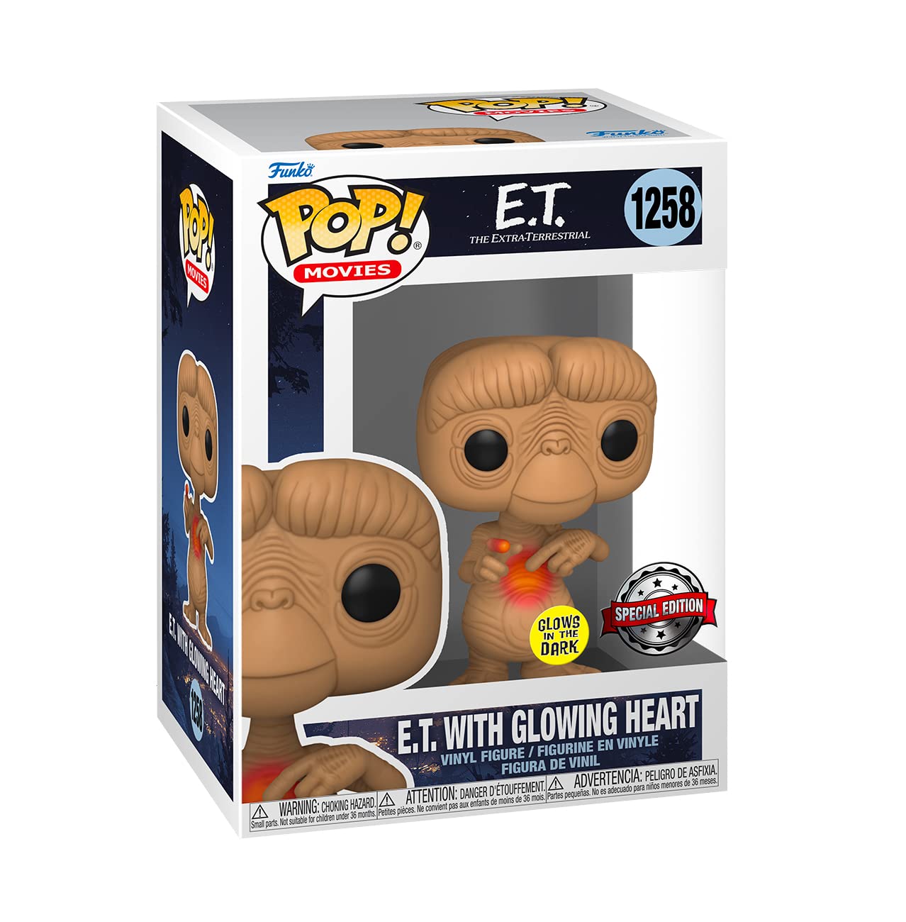 Funko Pop! Películas: E.T. 40 - E.T. Con - Glow in the Dark Heart - E.T. The Extra Terrestrial - Figura de vinilo coleccionable - Idea de regalo - Productos oficiales - Juguetes para niños y adultos -