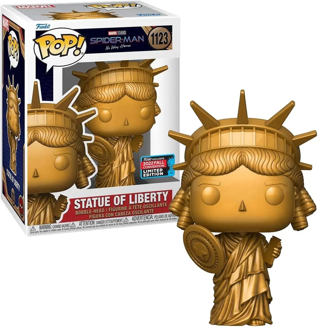 Funko Pop! Marvel: Spider-Man: No Way Home - Lady Liberty with Shield - Exclusiva Amazon - Figura de Vinilo Coleccionable - Idea de Regalo - Mercancia Oficial - Juguetes para Niños y Adultos