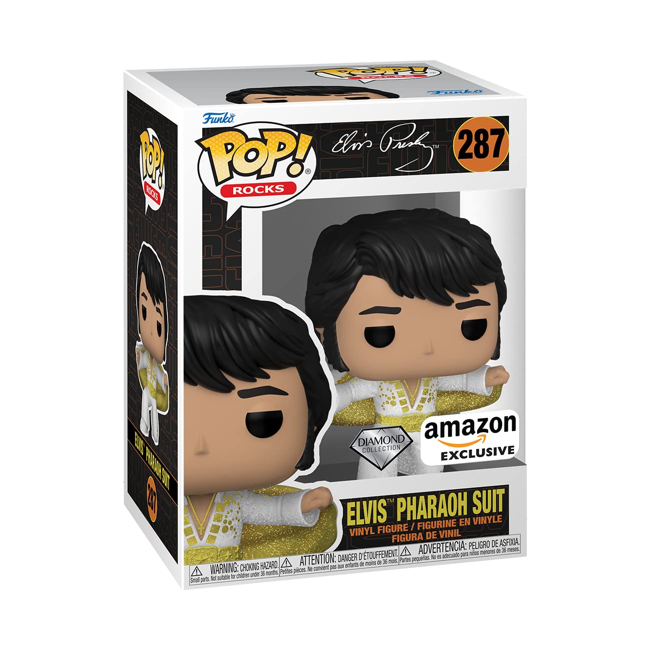 Funko POP Rocks: Elvis Presley-Pharaoh(DGLT)