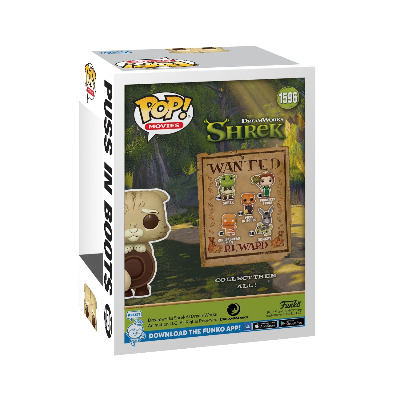 Funko Pop! Movies: DreamWorks 30th Anniversary - Shrek, Puss in Boots Brown, Amazon Exclusive