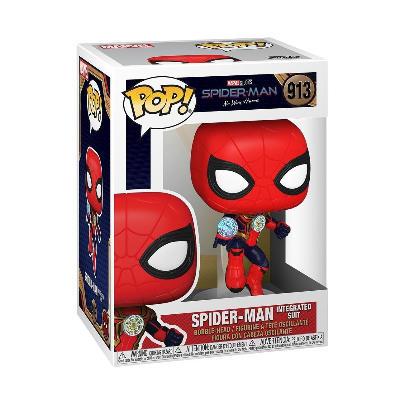 Funko Pop! Marvel: Spider-Man - (Integrated Suit) - Figura de Vinilo Coleccionable - Idea de Regalo - Mercancia Oficial - Juguetes para Niños y Adultos - Movies Fans - Muñeco para Coleccionistas